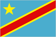 Flag of Congo, the Democratic Republic of The