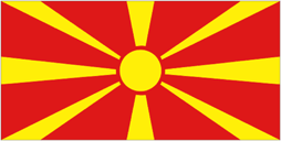 Flagge von Macedonia, the Former Yugoslav Republic Of