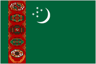 Flagge von Turkmenistan