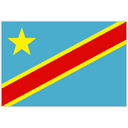 Flagge von Congo, the Democratic Republic of The